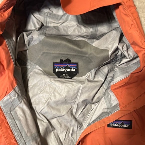 Patagonia Orange Hooded Rain Jacket - Picture 2 of 4